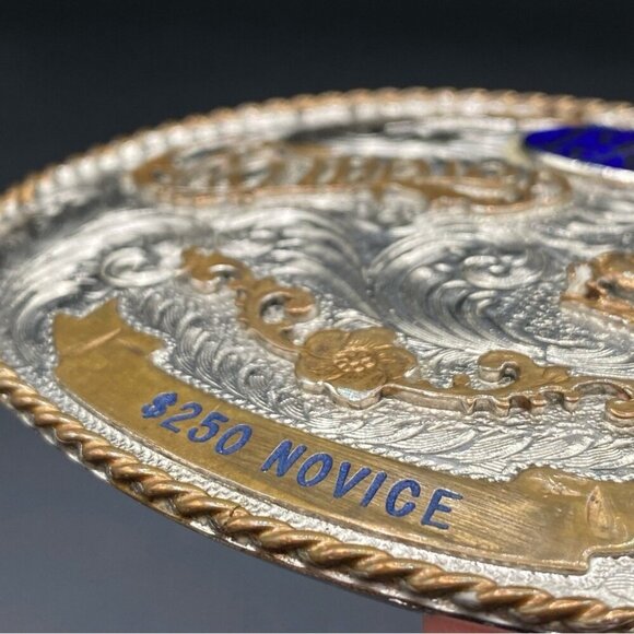 Vintage Large Silver Belt Buckle Authentic 1981 Champion Calf Roping WSCHA 🇺🇸 - Picture 12 of 15